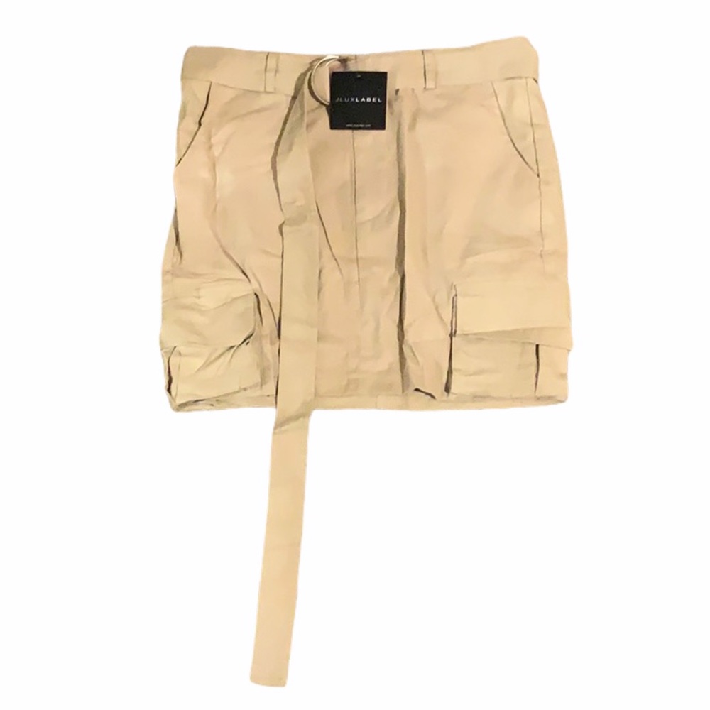 NWT JLUXLABEL Khaki Sabrina Cargo Mini Skirt